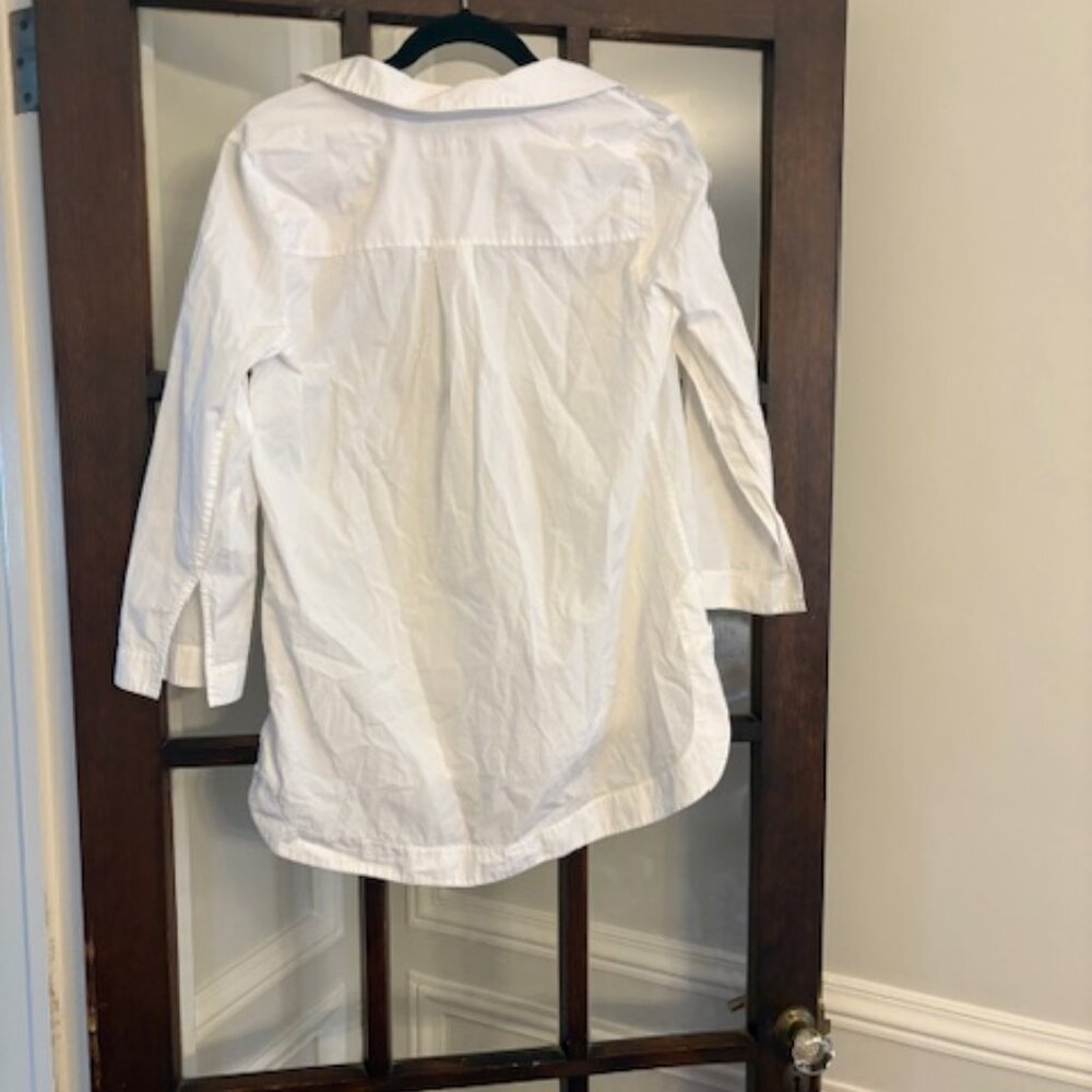 Vineyard Vines White 3/4 Sleeves Blouse, Size Medium - Picture 4 of 5